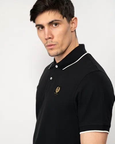 Belstaff Mens Tipped Polo In Black