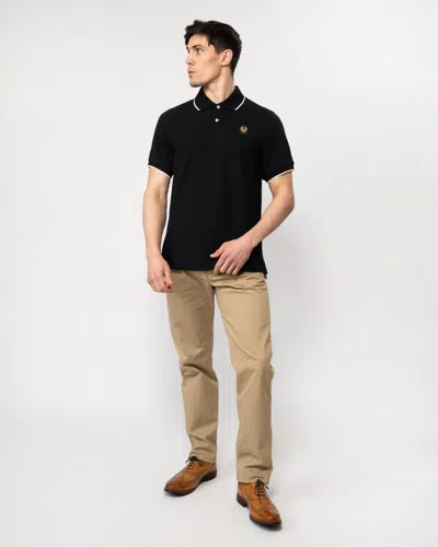 Belstaff Mens Tipped Polo In Black
