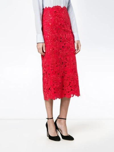 Shop Valentino - Floral Lace Skirt
