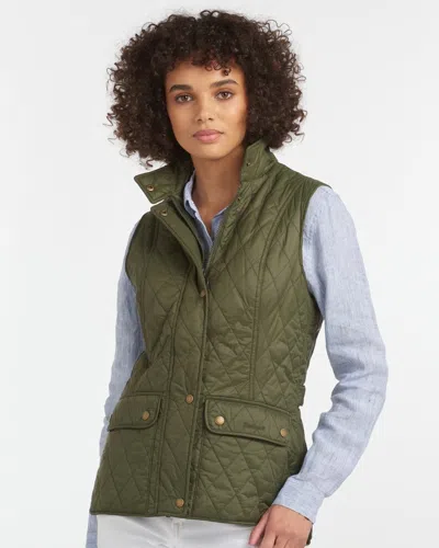 Barbour Otterburn Quilted Nylon Vest In Green
