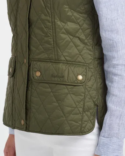 Barbour Otterburn Quilted Nylon Vest In Green