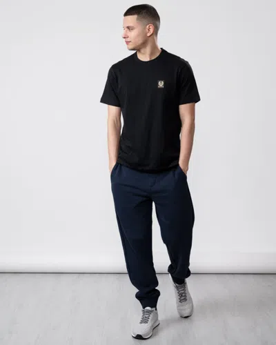 Belstaff Short Sleeved Mens Logo Patch T-shirt In Black