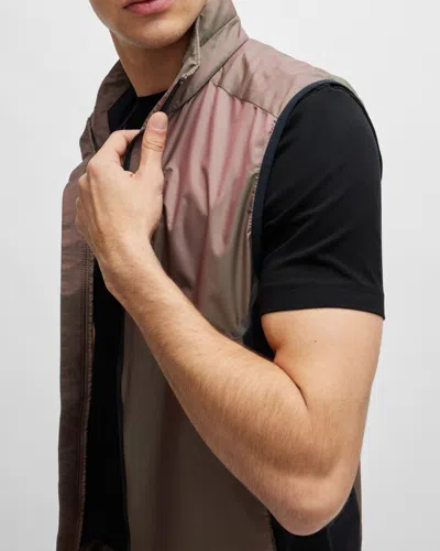 Hugo Boss Tee Mens Stretch Cotton T-shirt With Contrast Logo Nos In Black