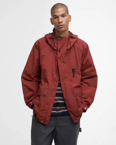 Barbour Re-engineered Showerproof Jacket Fired Brick In Brown