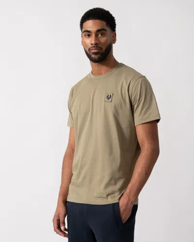 Belstaff Mens Short Sleeved Logo Patch T-shirt In Green