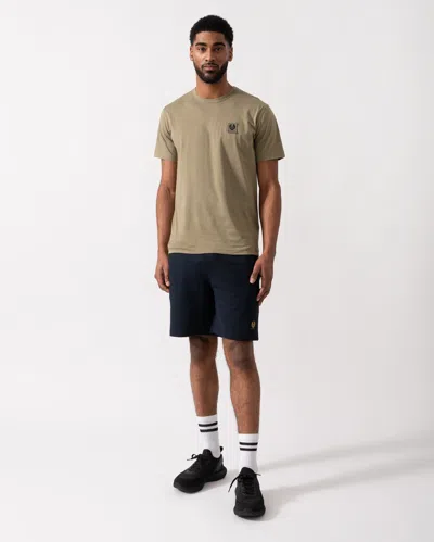 Belstaff Mens Short Sleeved Logo Patch T-shirt In Green
