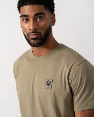 Belstaff Mens Short Sleeved Logo Patch T-shirt In Green