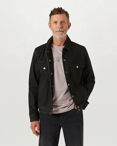 Belstaff Piston Trucker Jacket In Washed Black