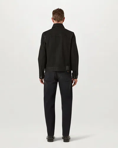 Belstaff Piston Trucker Jacket In Washed Black