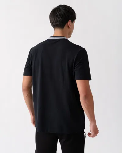 Hugo Boss Tee Mens Stretch Cotton T-shirt With Contrast Logo Nos In Black