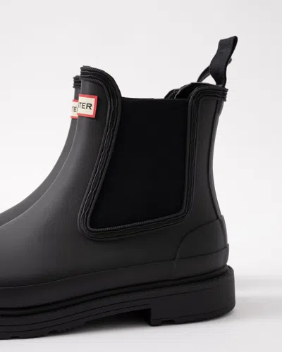 Hunter Commando Womens Chelsea Boot In Black