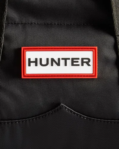 Hunter Nylon Mini Topclip Tote In Black