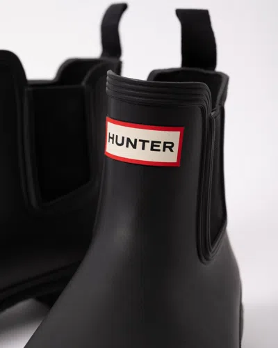 Hunter Tabitha Black Round Toe Waterproof Pull-on Rain Boots Hawk302 In Black