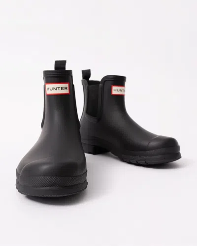 Hunter Tabitha Black Round Toe Waterproof Pull-on Rain Boots Hawk302 In Black