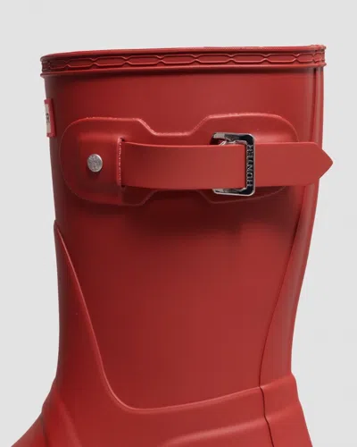 Hunter Original Short Waterproof Rain Boot In Red