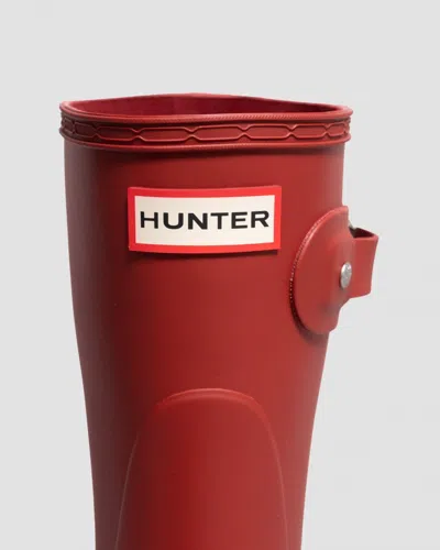 Hunter Original Short Waterproof Rain Boot In Red