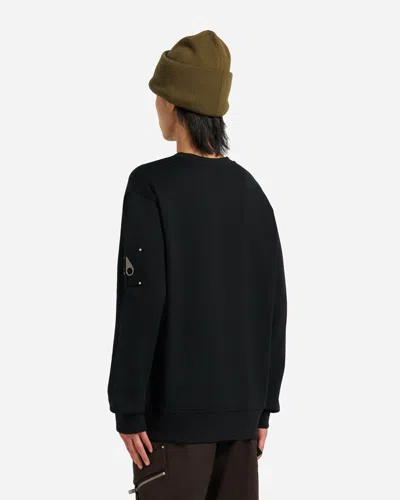 Moose Knuckles Hartsfield Mens Crew Neck Sweatshirt In Black