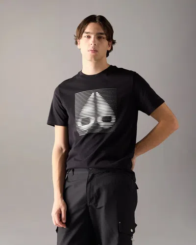 Moose Knuckles Round-neck Short-sleeved T-shirt In Black