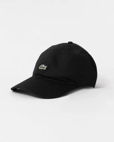 Lacoste Mens Organic Cotton Twill Cap In Black 031