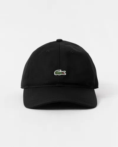 Lacoste Mens Organic Cotton Twill Cap In Black 031