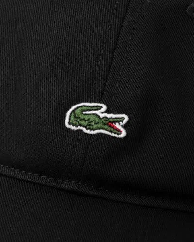 Lacoste Mens Organic Cotton Twill Cap In Black 031