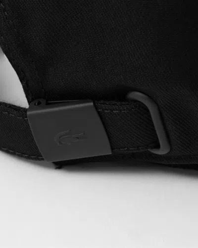 Lacoste Mens Organic Cotton Twill Cap In Black 031