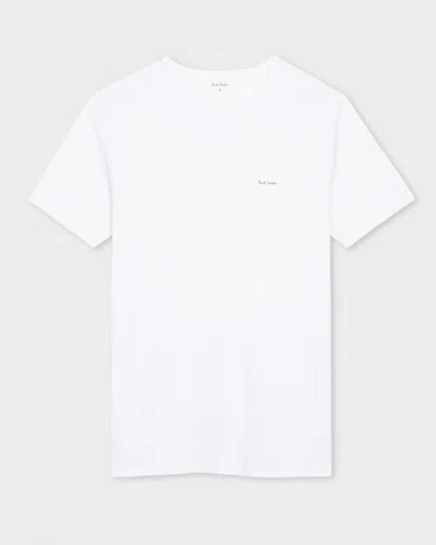 Paul Smith 3 Pack Mens Script Logo T-shirts In Black