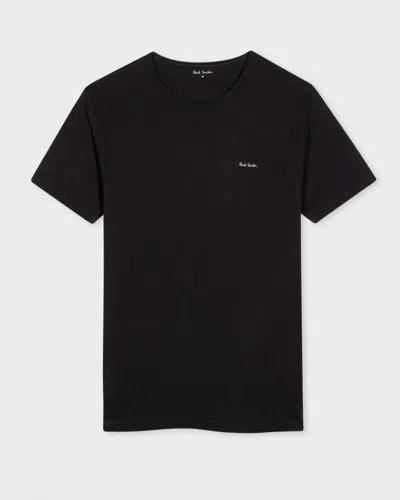 Paul Smith 3 Pack Mens Script Logo T-shirts In Black