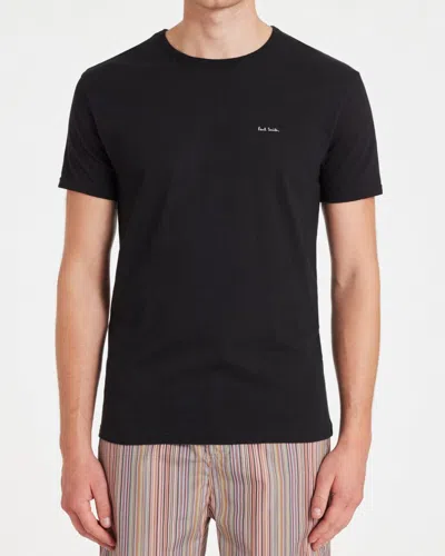 Paul Smith 3 Pack Mens Script Logo T-shirts In Black