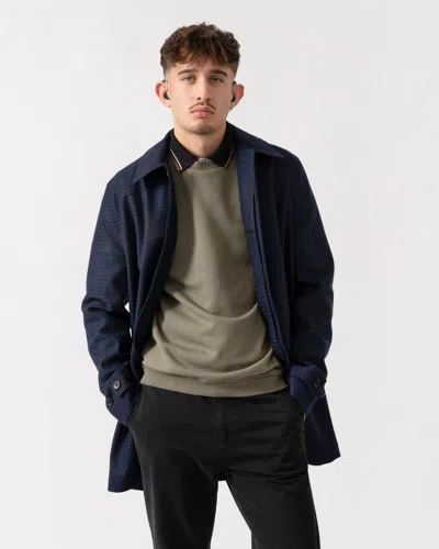 Paul Smith Mens Wool-blend Check Coat