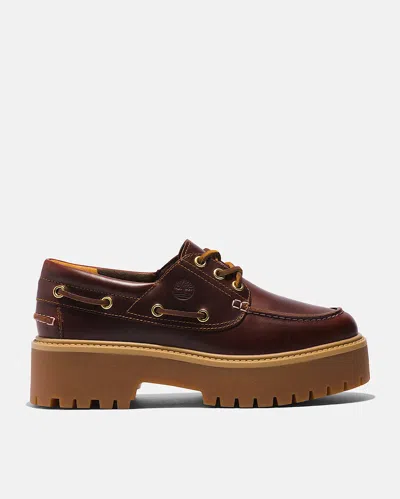 Timberland Stone Street Women S Dark Brown Platform Boat Shoe