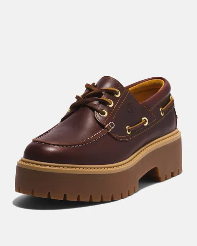 Timberland Stone Street Women S Dark Brown Platform Boat Shoe