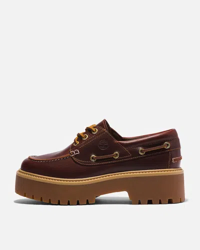 Timberland Stone Street Women S Dark Brown Platform Boat Shoe