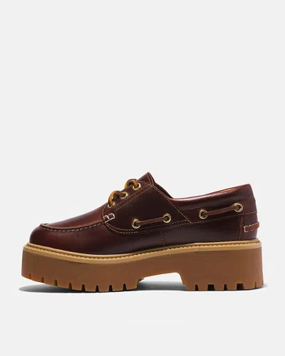 Timberland Stone Street Women S Dark Brown Platform Boat Shoe