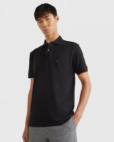 Tommy Hilfiger Big And Tall Regular Fit Polo In Black