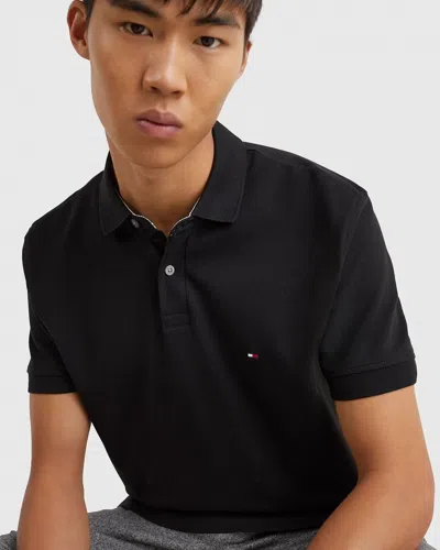 Tommy Hilfiger Big And Tall Regular Fit Polo In Black