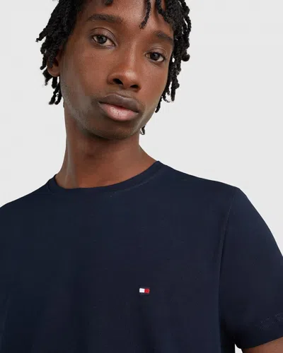 Tommy Hilfiger Core Stretch Mens Slim C-neck T-shirt In Blue