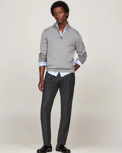 Tommy Hilfiger Intechno Knit Quarter In Medium Grey Heather