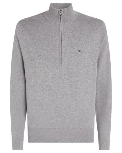 Tommy Hilfiger Intechno Knit Quarter In Medium Grey Heather
