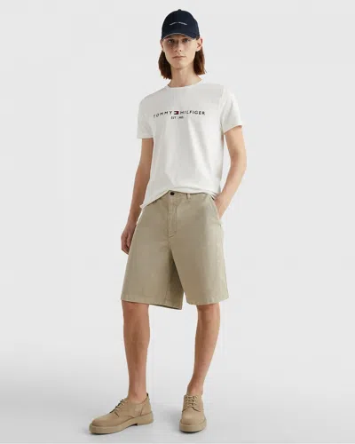 Tommy Hilfiger Mens Core Tommy Logo T-shirt In White