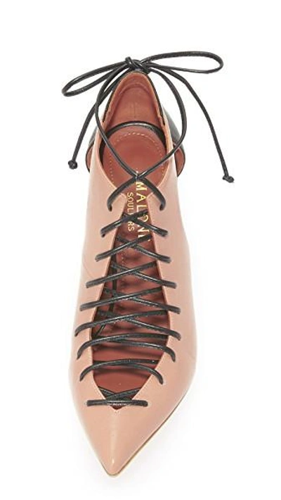 Shop Malone Souliers Montana Lace Up Pumps In Nude/black