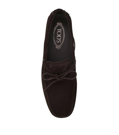 Shop Tod's Gommino Suede Driving Shoes