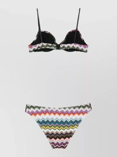 Missoni Underwired Zigzag Bikini Set Thin Straps In Multi