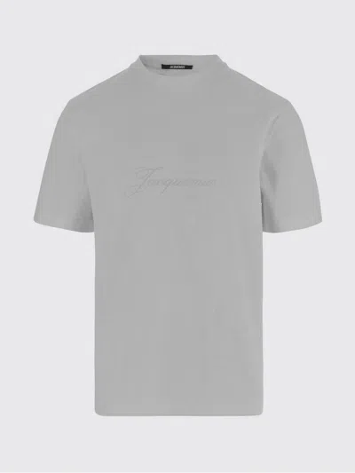 Jacquemus Grey Cotton Solid T-shirt In Metallic