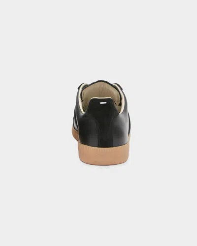Maison Margiela Replica Suede Leather Gum Sole Sneakers In Black