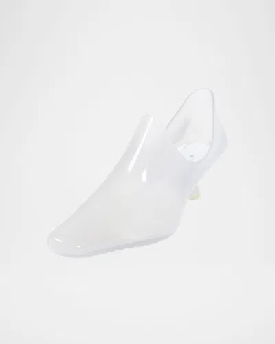 Loewe Emily Aqua Bootie 45 In Rubber With Multicolor Socks Pumps White