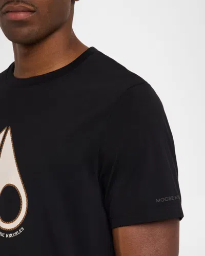 Moose Knuckles Logo-print T-shirt In Black