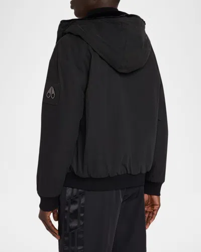 Moose Knuckles Roland Reversible Organic Cotton Jacket In Black