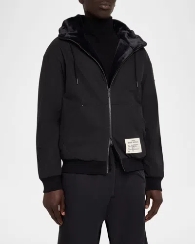 Moose Knuckles Roland Reversible Organic Cotton Jacket In Black