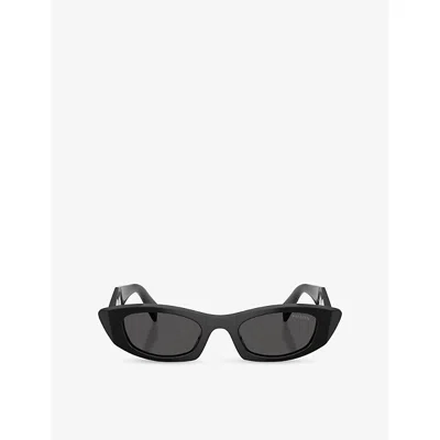 Prada Womens Black Pr B16s Cat-eye Acetate Sunglasses In Black
